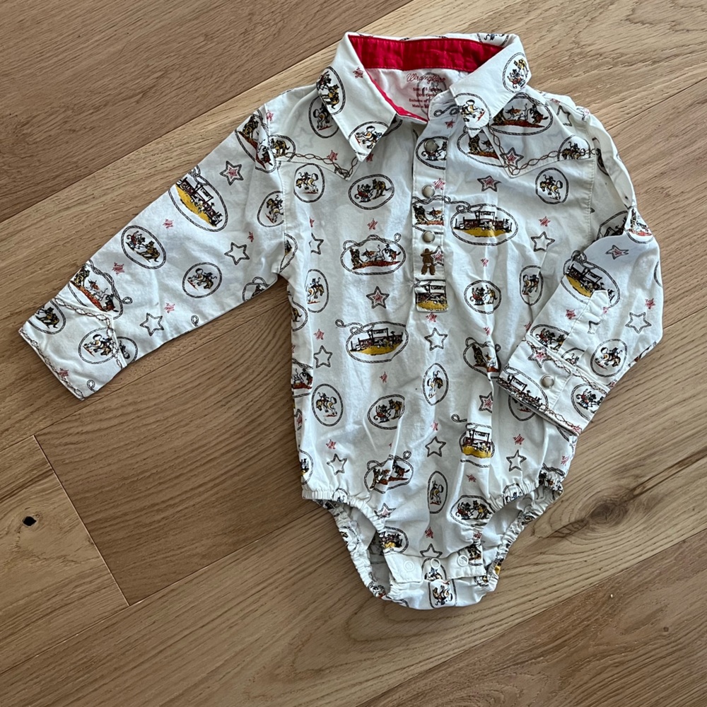 Vintage wrangler cowboy shirt 18m